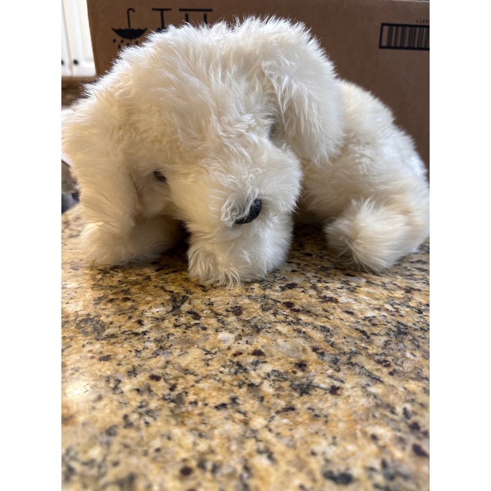Vintage 1995 Ty Classic Fetch White Terrier Dog Plush Stuffed Animal 13 Inch